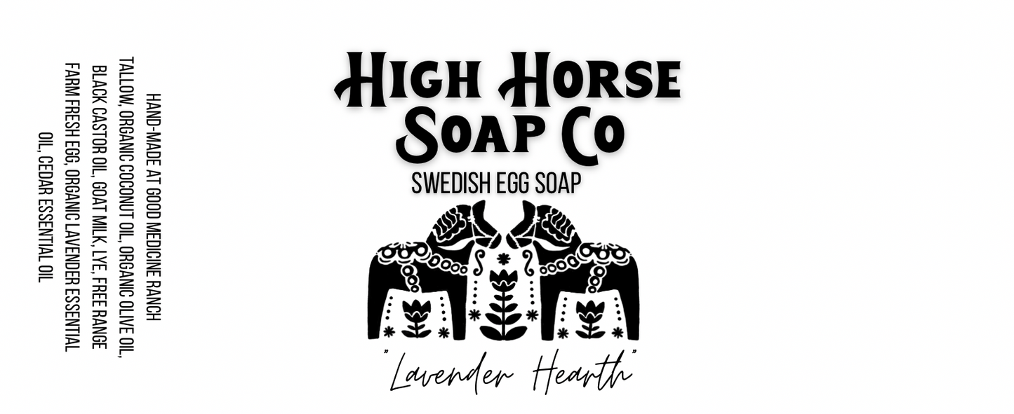 High Horse Soap Company Lavender Hearth Swedish Egg Soap